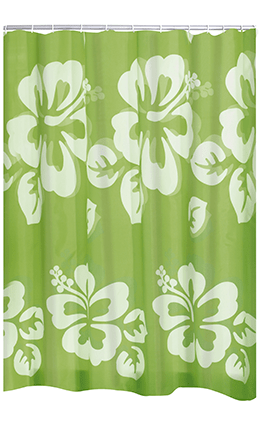 Perdea de dus textil 180x200 cm Flowerpower verde